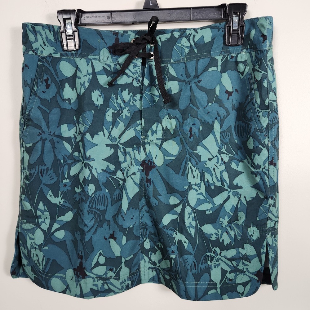 RipSkirt Hawaii Floral Teal Navy Wrap Skirt Active Quick Dry Small Beach Trip